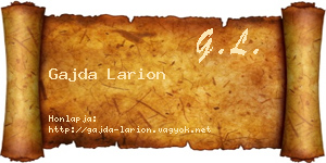 Gajda Larion névjegykártya